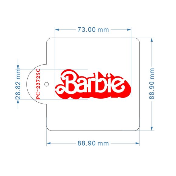 New Barbie Doll Logo Stencil - Picture 1 of 1